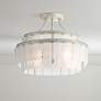 1_Vintner 15 1/2" Wide Silver Leaf 2-Layer Ceiling Light
