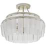 5_Vintner 15 1/2" Wide Silver Leaf 2-Layer Ceiling Light more views