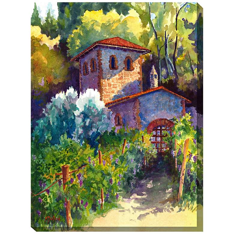 Image 1 Vintner's Cottage 40"H All-Weather Indoor-Outdoor Wall Art