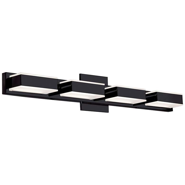 Image 1 Viola 27" Wide Painted Black 4-Light LED Bath Light