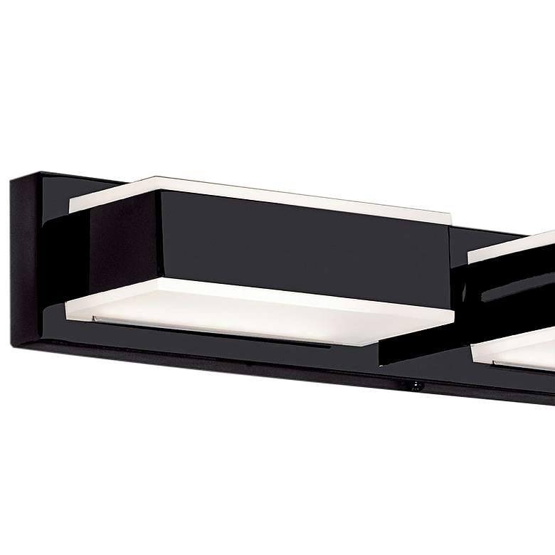 Image 2 Viola 27" Wide Painted Black 4-Light LED Bath Light more views