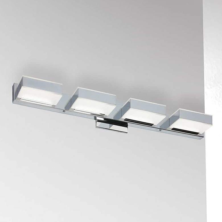 Image 1 Viola 27 inch Wide Polished Chrome 4-Light LED Bath Light