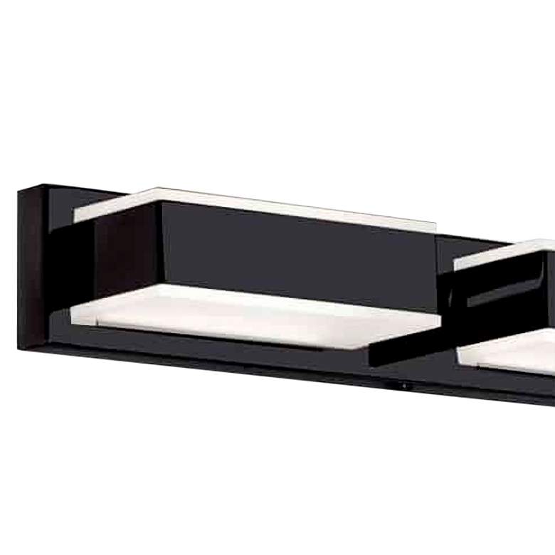 Image 3 Viola 34 inch Wide Black Finish 5-Light LED Vanity Bath Light more views