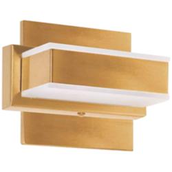 Viola 4 3/4" High Electroplated Aged Brass LED Wall Sconce