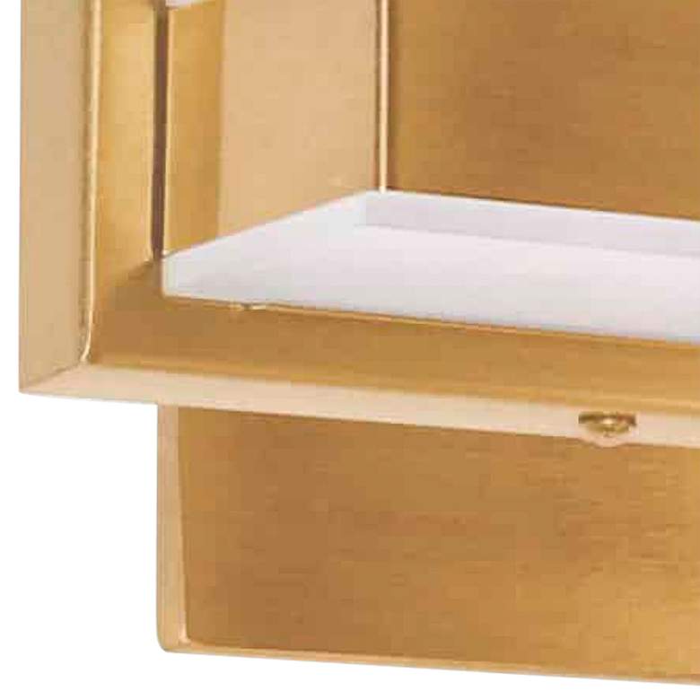 Image 3 Viola 4 3/4" High Electroplated Aged Brass LED Wall Sconce more views