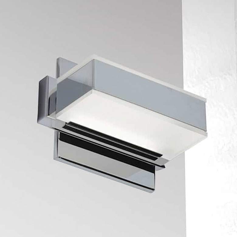 Image 1 Viola 4 3/4"H Electroplated Polished Chrome LED Wall Sconce