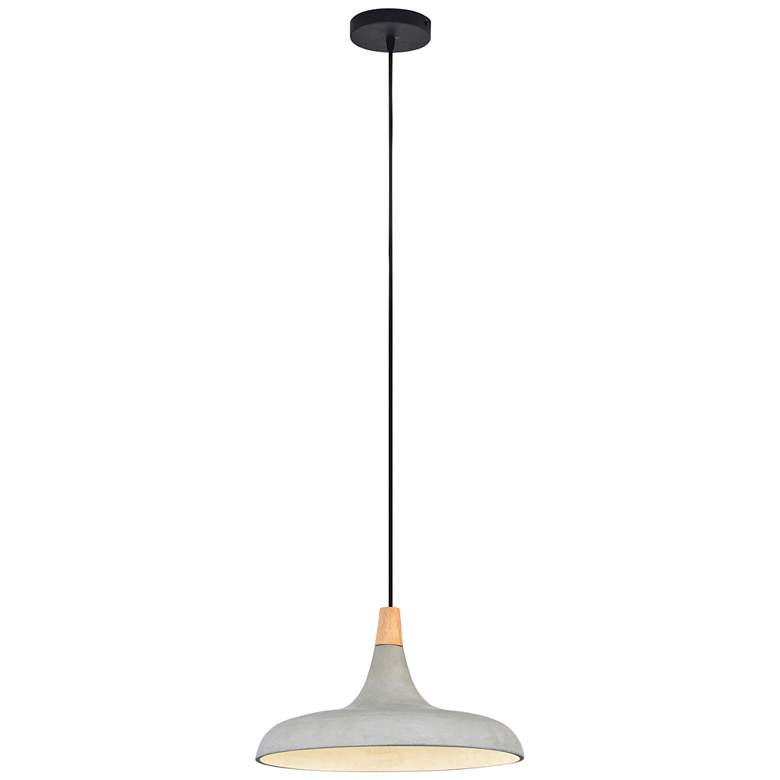 Image 2 Viola-May 16" Wide Gray and Textured Black Modern Pendant Light