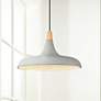 Viola-May 16" Wide Gray and Textured Black Modern Pendant Light