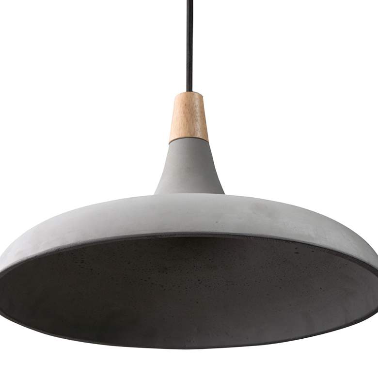 Image 3 Viola-May 16" Wide Gray and Textured Black Modern Pendant Light more views