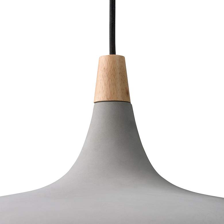 Image 4 Viola-May 16" Wide Gray and Textured Black Modern Pendant Light more views