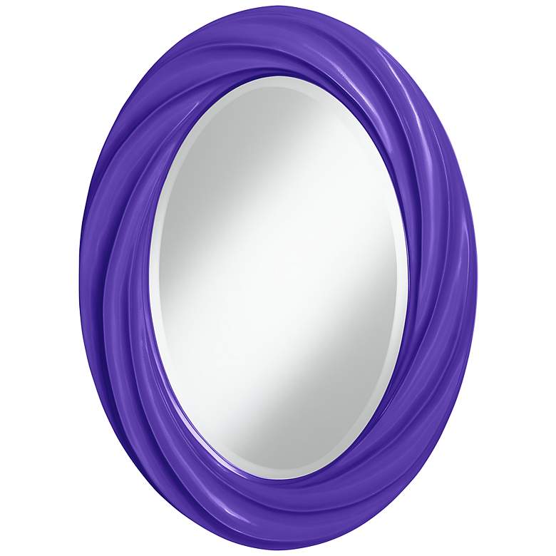Image 1 Violet 30 inch High Oval Twist Wall Mirror