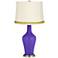 Violet Anya Table Lamp with Open Weave Trim
