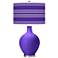 Violet Bold Stripe Ovo Table Lamp