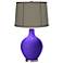 Violet Gray Dupioni Silk Shade Ovo Table Lamp