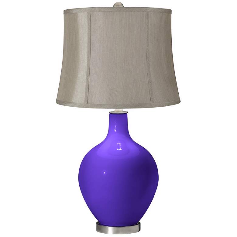 Image 1 Violet Gray Shade Ovo Table Lamp