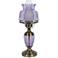 Violet Hobnail Glass 22" High Hurricane Table Lamp