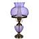 Violet Hobnail Glass 26" High Hurricane Table Lamp