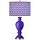 Violet Narrow Zig Zag Civitia Table Lamp