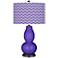 Violet Narrow Zig Zag Double Gourd Table Lamp