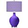 Violet Narrow Zig Zag Ovo Table Lamp