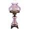 Violet Rhombus Octagon Night Light Hurricane Table Lamp