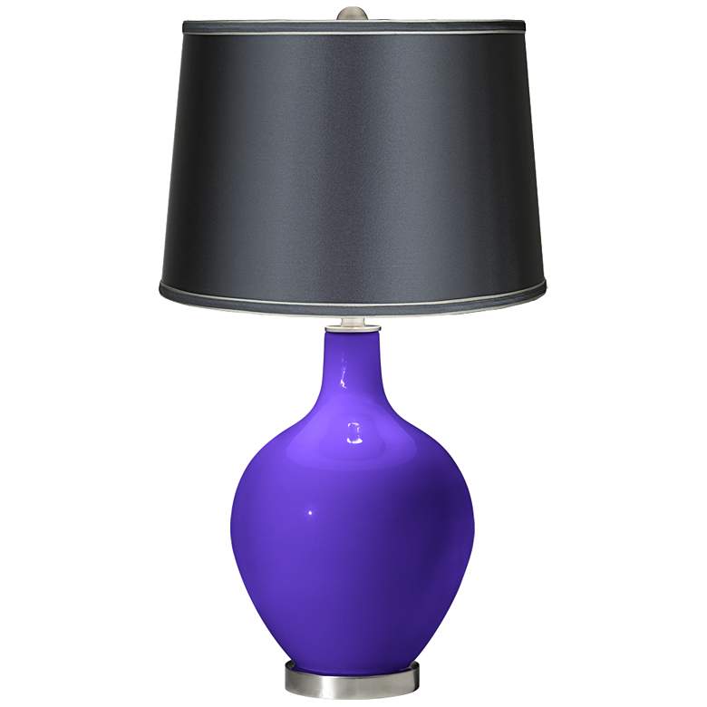 Image 1 Violet - Satin Dark Gray Shade Ovo Table Lamp