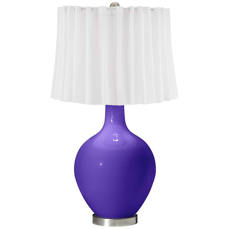 Image 1 Violet White Curtain Ovo Table Lamp