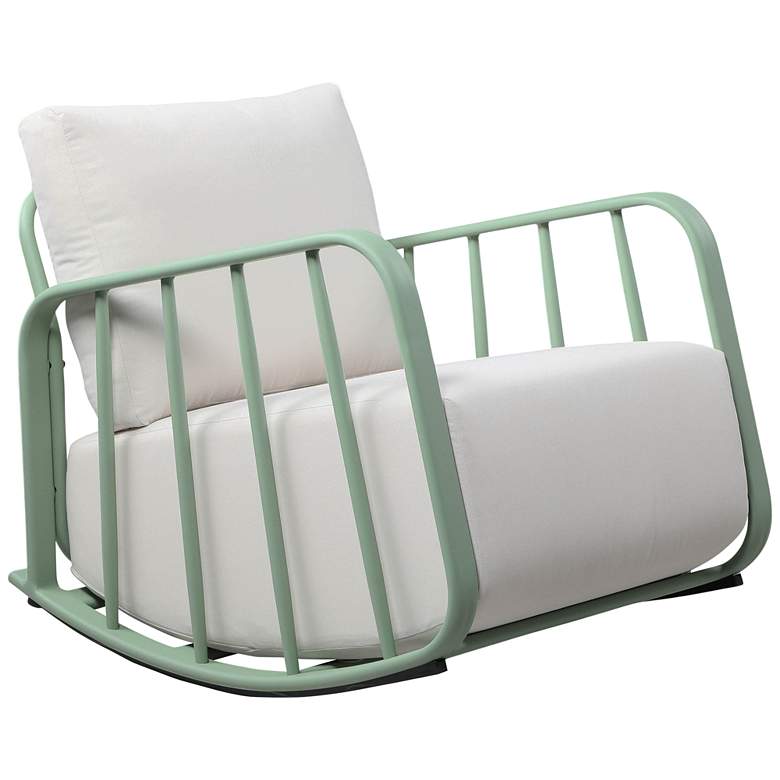 Image 2 Violette Mint Green Outdoor Rocking Chair