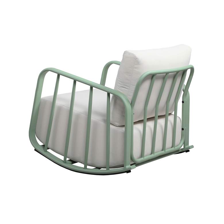 Image 5 Violette Mint Green Outdoor Rocking Chair more views