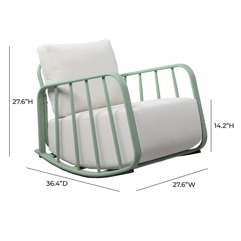 Image 6 Violette Mint Green Outdoor Rocking Chair more views