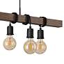 3_Violon 39 1/4"W Black and Brown 6-Light Island Pendant Light more views