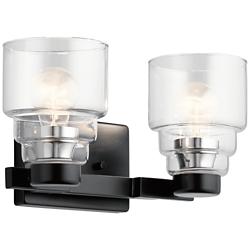 Vionnet 14.5"  Vanity Light  in Black