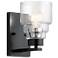 Vionnet 8.5"  Wall Sconce  in Black