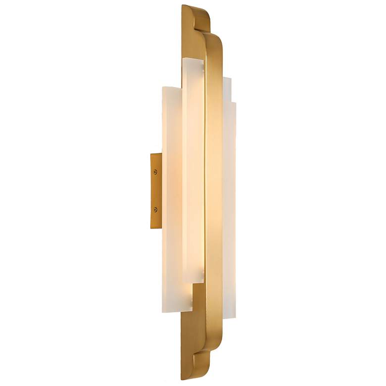 Image 1 Viora 6.3" Wide Gold 1-Light LED Wall Sconce