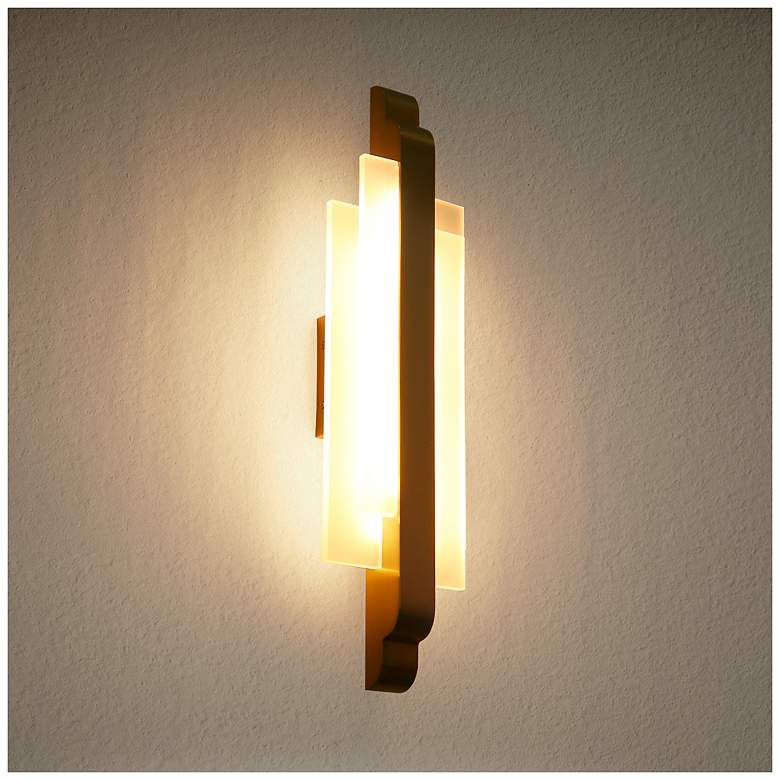 Image 3 Viora 6.3" Wide Gold 1-Light LED Wall Sconce more views