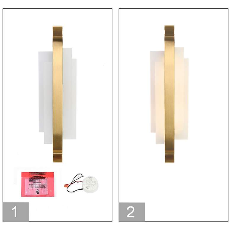 Image 7 Viora 6.3" Wide Gold 1-Light LED Wall Sconce more views