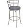 Viper 26" Gray Faux Leather Swivel Counter Stool