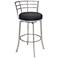 Viper 30" Black Faux Leather Swivel Barstool