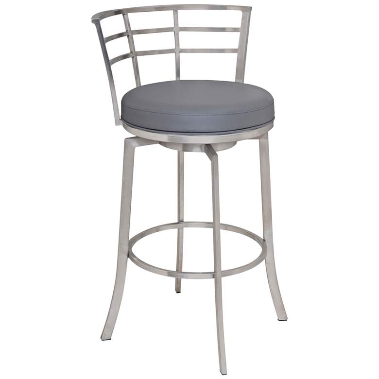 Image 1 Viper 30" Gray Faux Leather Swivel Barstool