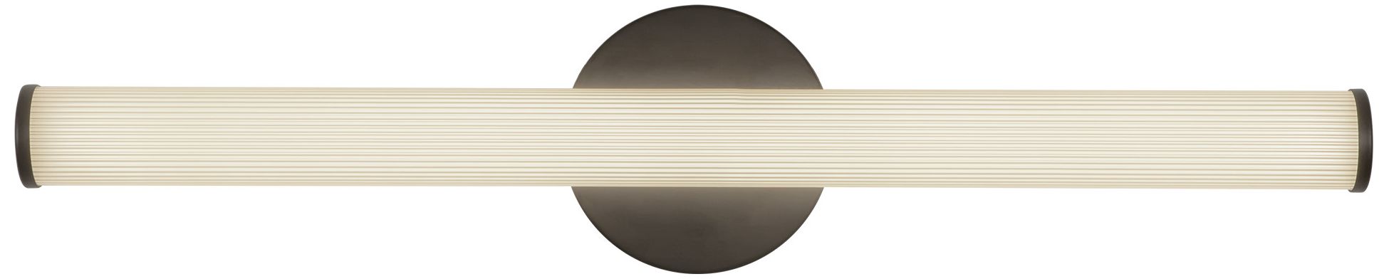 Vire 24-in Black dimmable LED Wall/Vanity Light with Ribbed Opal Diffuser