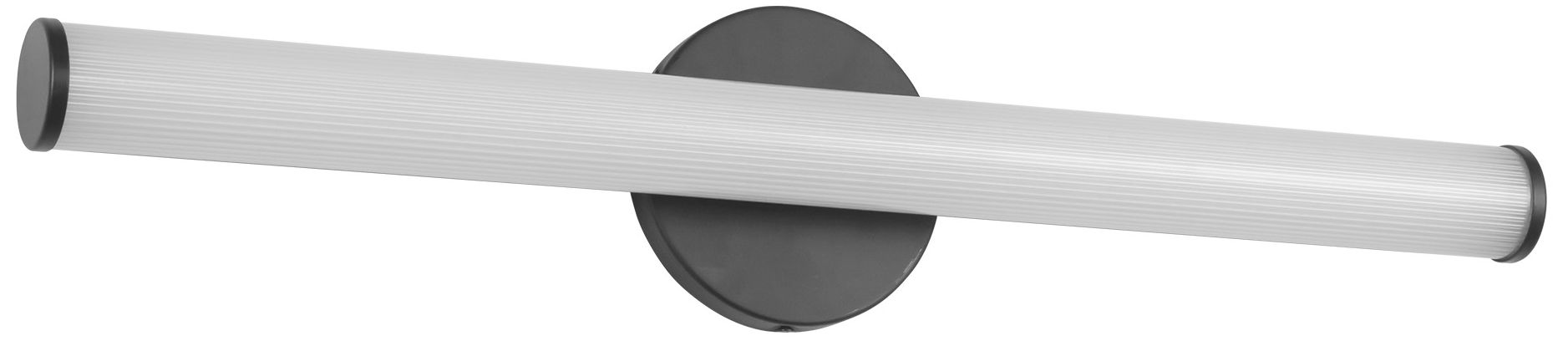 Image 2 Vire 24-in Black dimmable LED Wall/Vanity Light with Ribbed Opal Diffuser more views