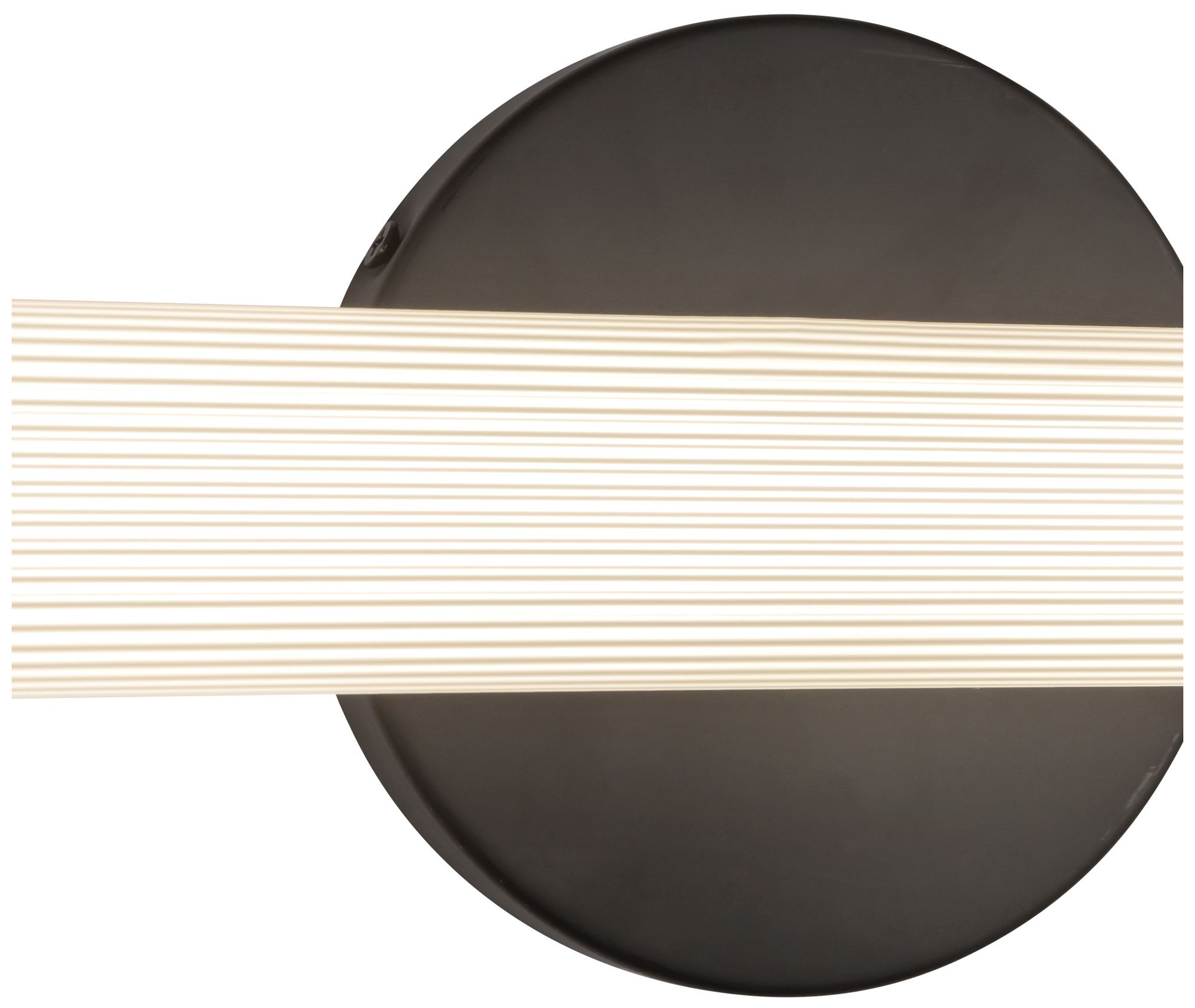 Image 3 Vire 24-in Black dimmable LED Wall/Vanity Light with Ribbed Opal Diffuser more views