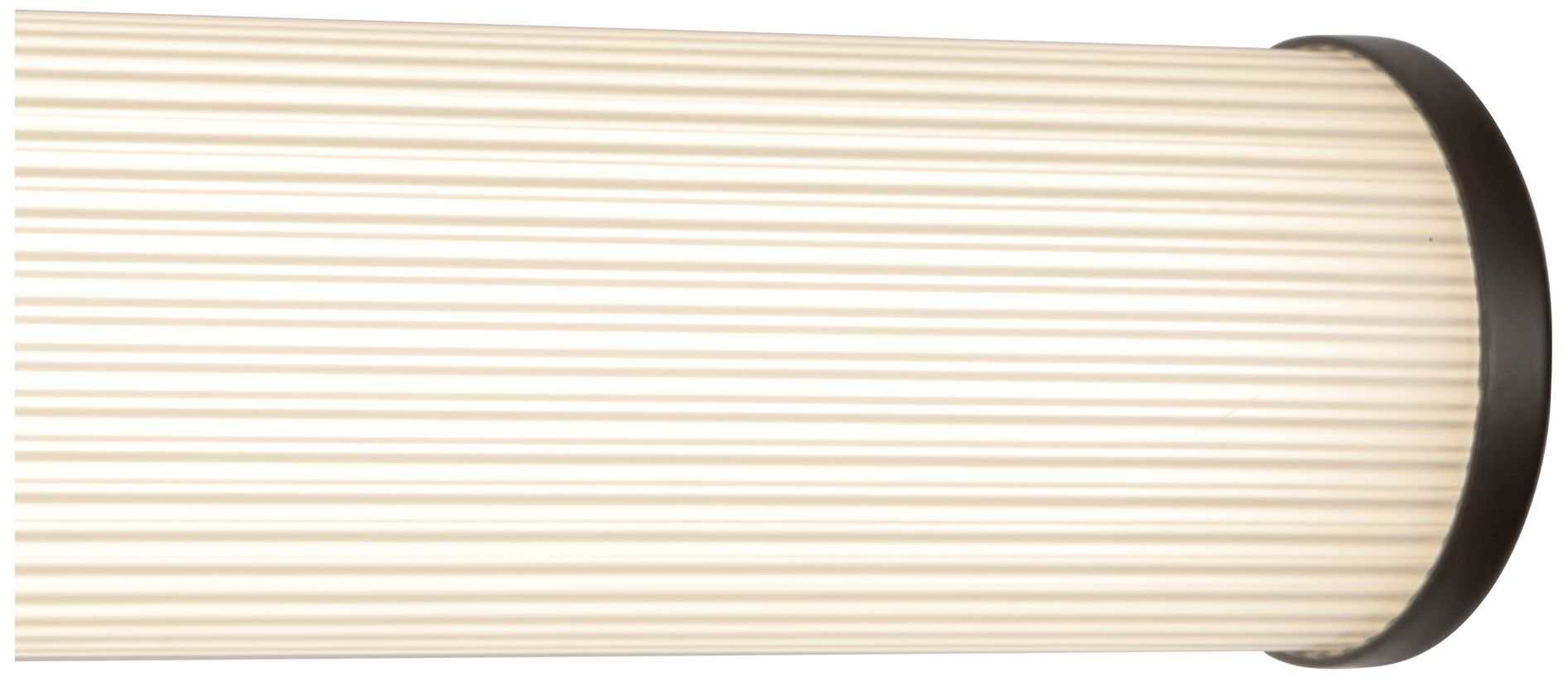 Image 4 Vire 24-in Black dimmable LED Wall/Vanity Light with Ribbed Opal Diffuser more views