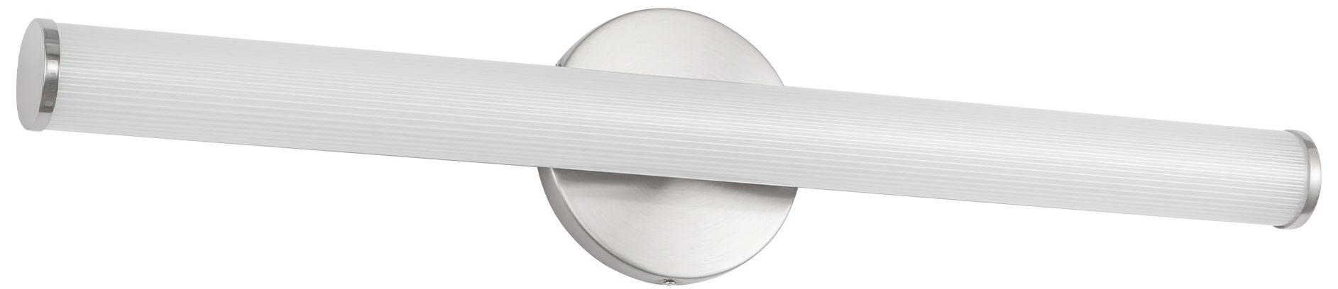 Image 2 Vire 24-in Brushed Nickel LED Wall/Vanity Light with Ribbed Opal Diffuser more views