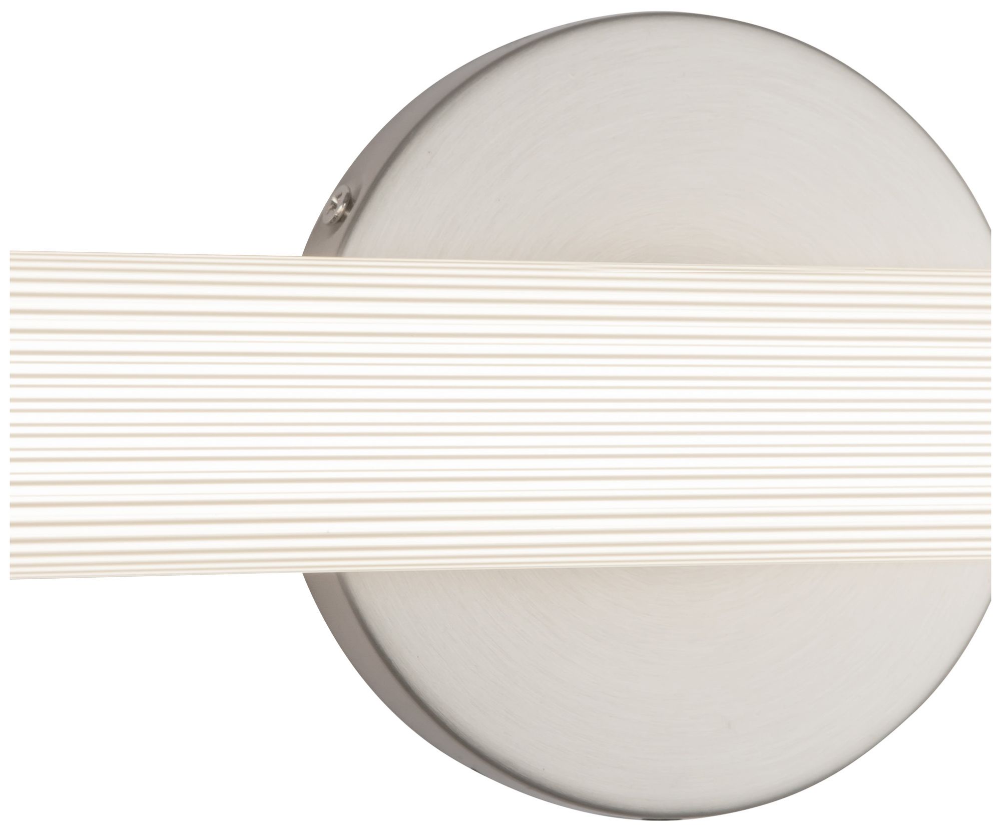 Image 3 Vire 24-in Brushed Nickel LED Wall/Vanity Light with Ribbed Opal Diffuser more views