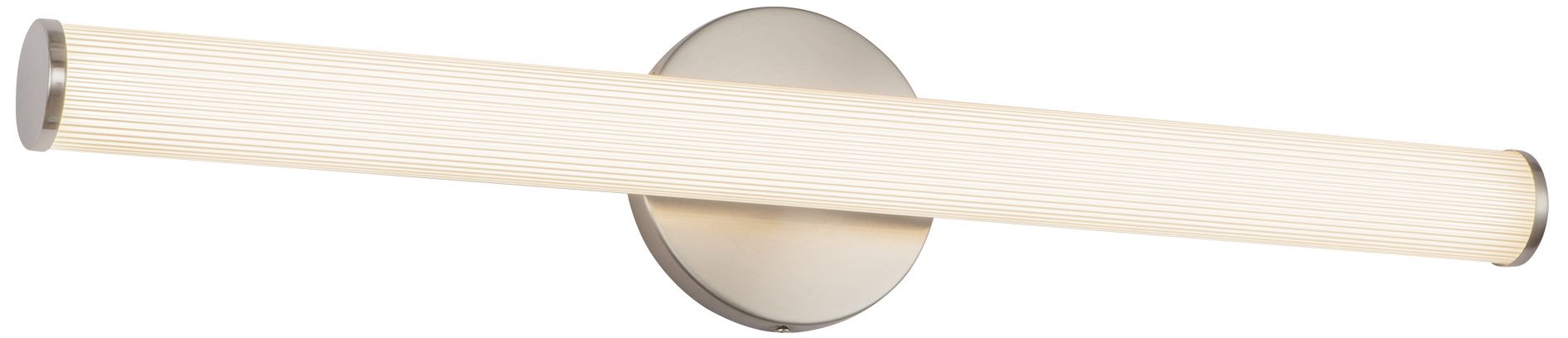 Image 5 Vire 24-in Brushed Nickel LED Wall/Vanity Light with Ribbed Opal Diffuser more views