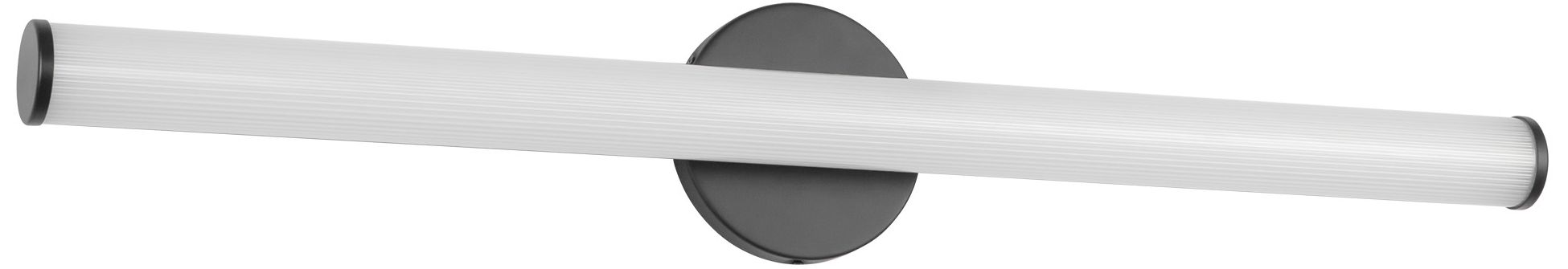 Image 2 Vire 30-in Black dimmable LED Wall/Vanity Light with Ribbed Opal Diffuser more views