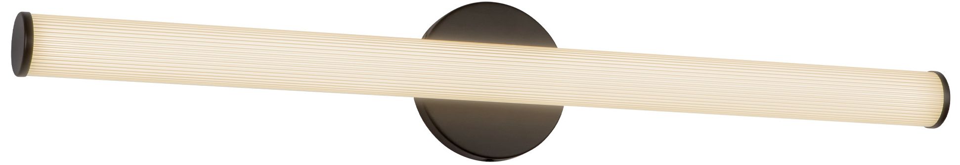 Image 5 Vire 30-in Black dimmable LED Wall/Vanity Light with Ribbed Opal Diffuser more views