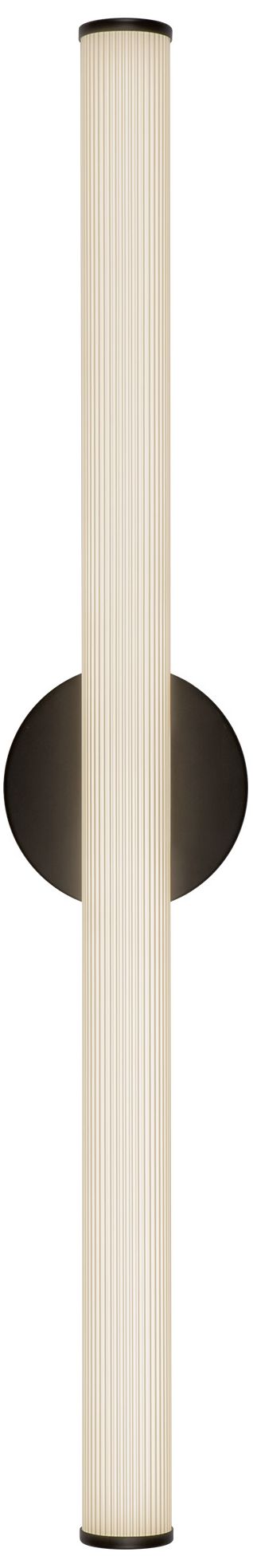 Image 6 Vire 30-in Black dimmable LED Wall/Vanity Light with Ribbed Opal Diffuser more views