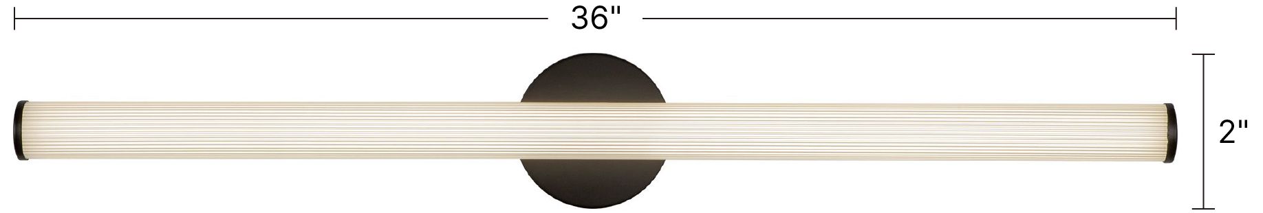 Vire 36-in Brushed Nickel dimmable LED Wall/Vanity Light